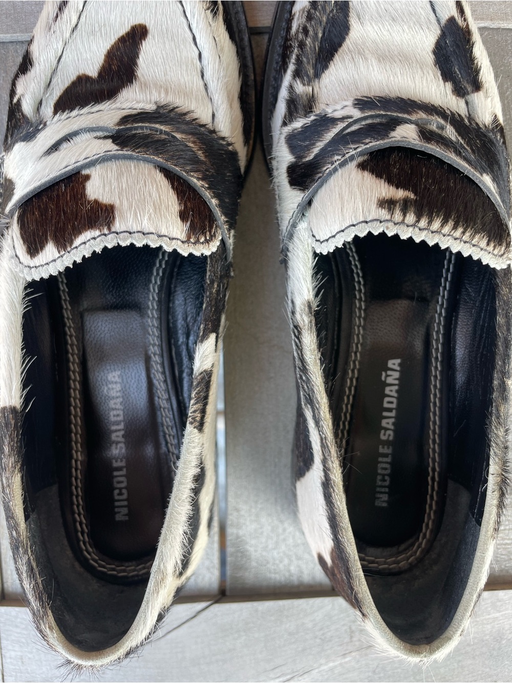 Cow print penny loafers - Picture 4 of 9